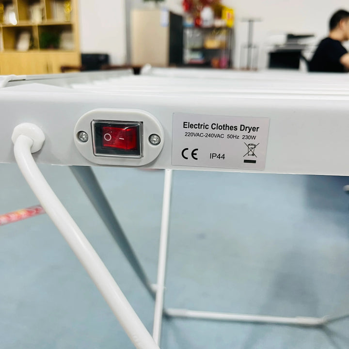 Foldable Electric Clothes Drying Rack With Heated Bars Energy Efficient Indoor Airer Powerful 120w Heating Freestanding & Portable Design - Image 8