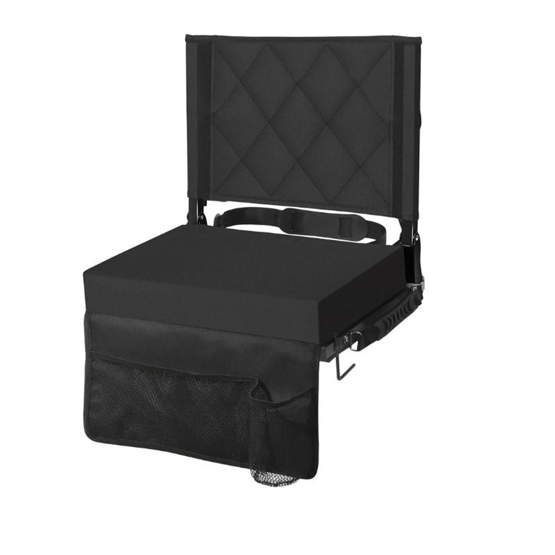 Folding Stadium Seat With Angled Back Support And Shoulder Strap - Image 3