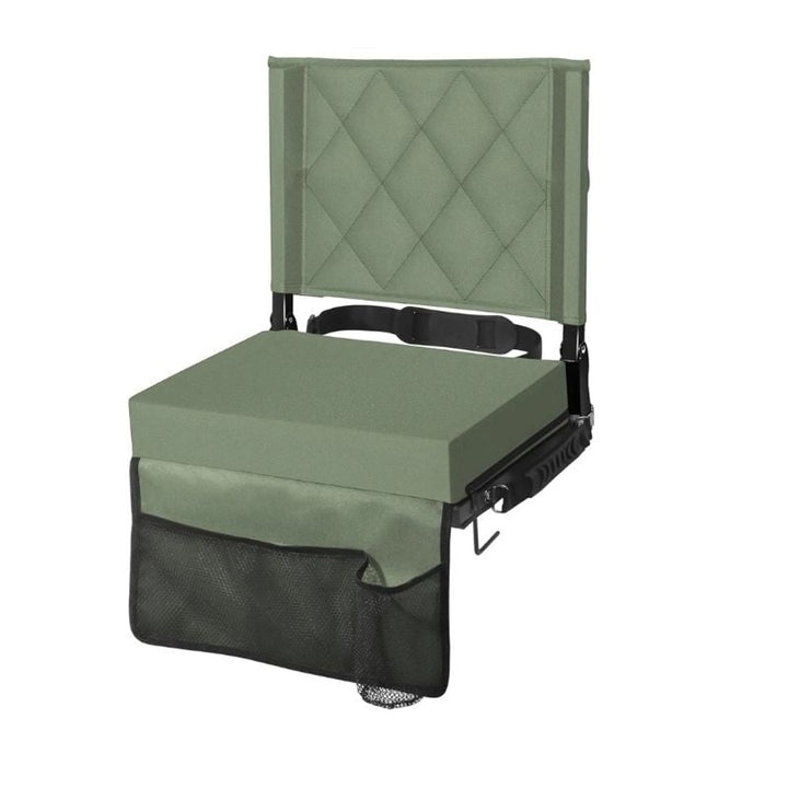 Folding Stadium Seat With Angled Back Support And Shoulder Strap - Image 4
