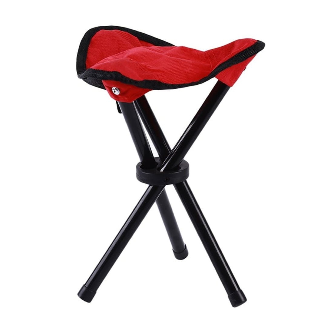 Folding Stool Collapsible Fabric Seat Tripod Frame Portable - Image 4