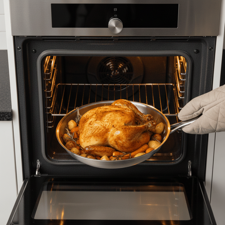 Padella in Acciaio Inossidabile Titanio per Cucina a Induzione