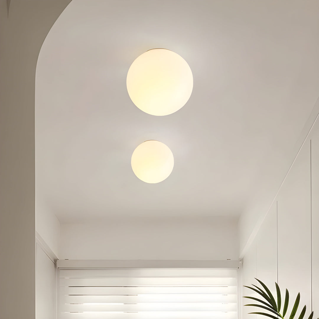 Frosted Glass Wall Lamp With Minimal Metal Base - Image 5