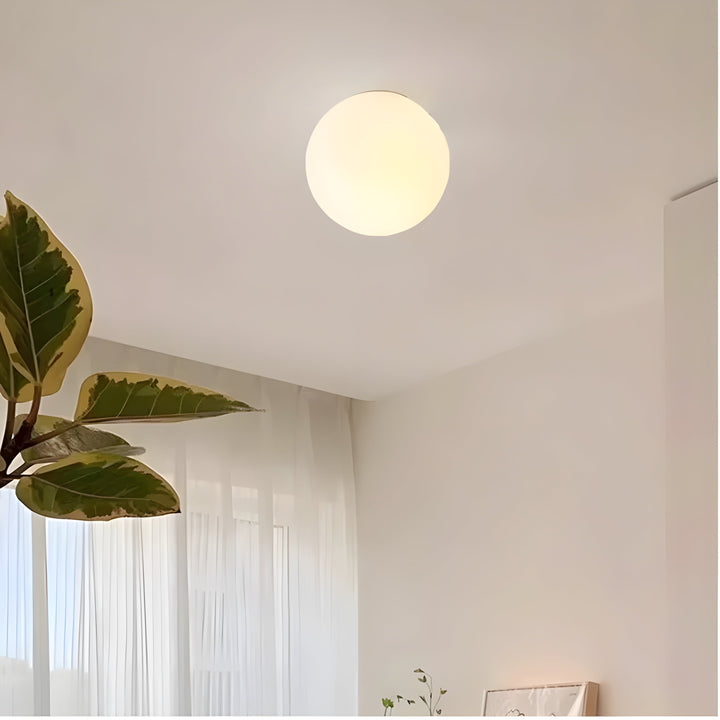 Frosted Glass Wall Lamp With Minimal Metal Base - Image 6