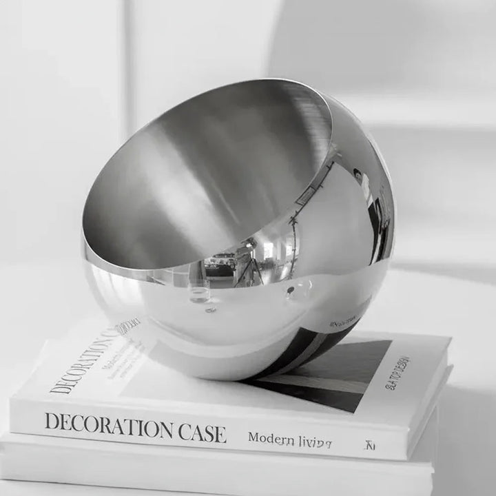 Fruit Bowl Contemporary Countertop Storage Bowl In Polished Stainless Steel - Image 7