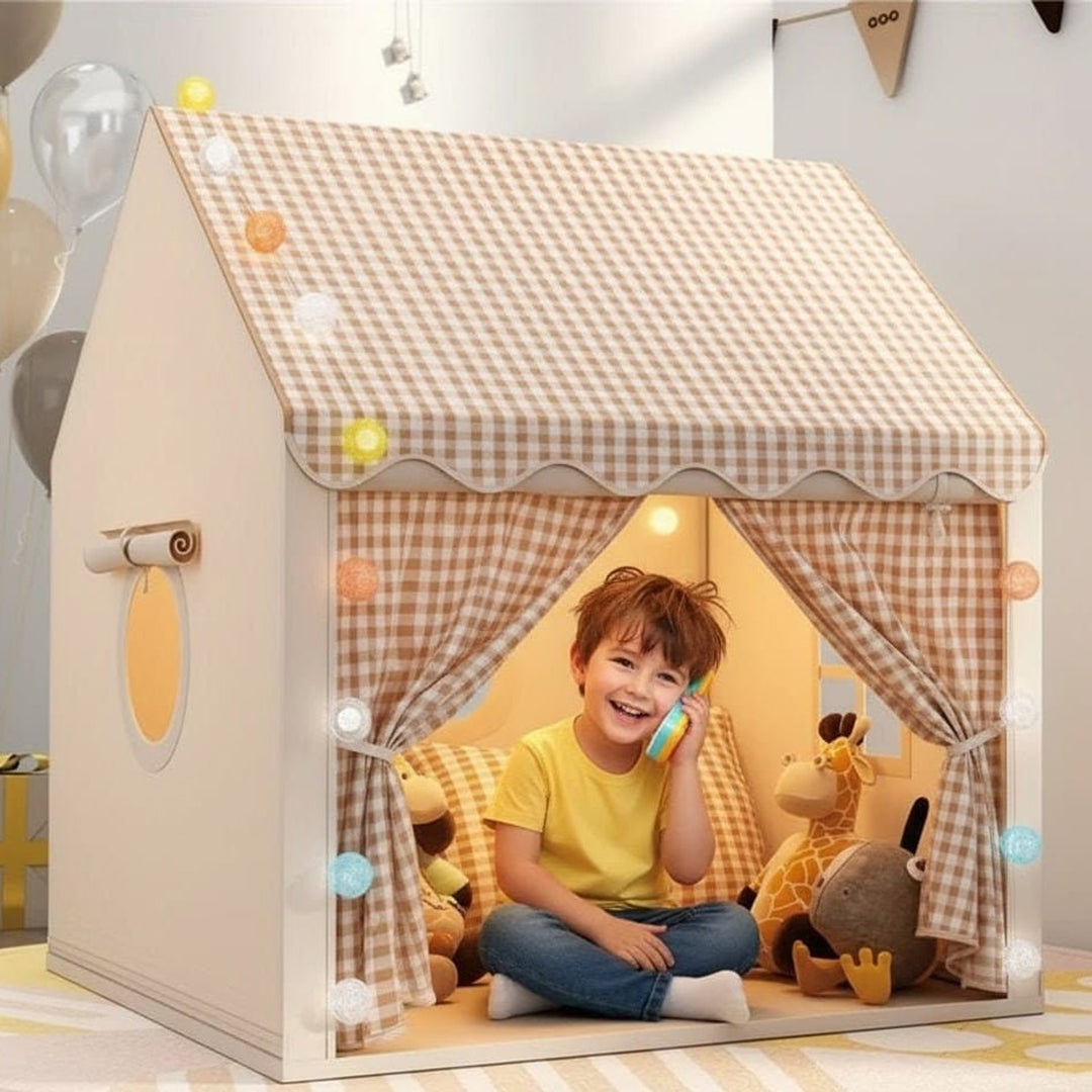 Funhub Indoor Play Tent Cozy Cotton Blend Hideaway For Children - Image 5