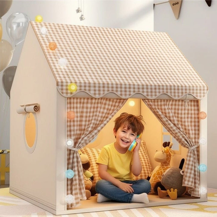 Funhub Indoor Play Tent Cozy Cotton Blend Hideaway For Children - Image 5