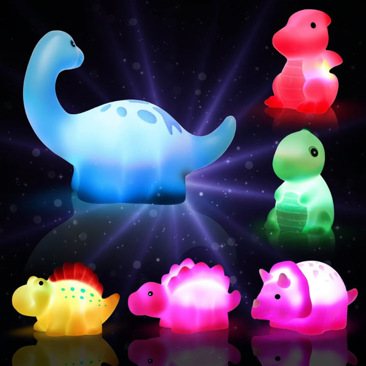 Glow-In-The-Dark Light-Up Bath Toy Set With Figures - Image 4