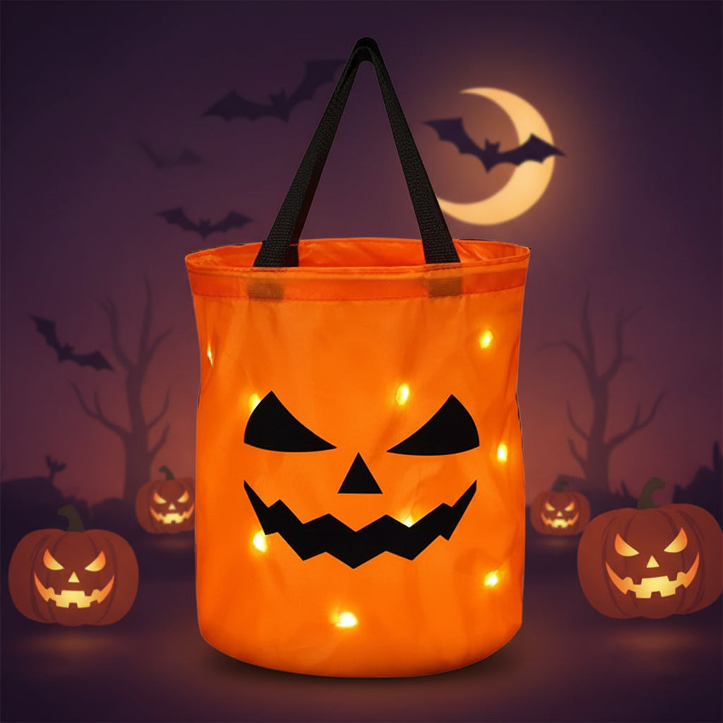 Halloween Accessories LED Light Reusable Bag Trick or Treat - Image 1