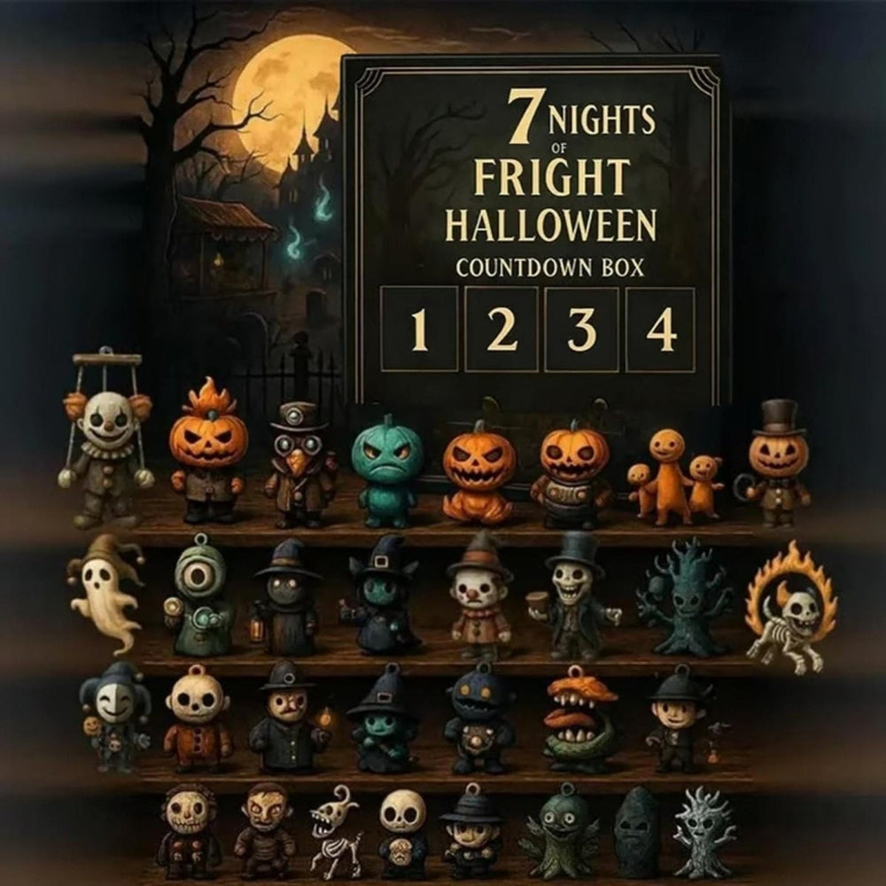 Halloween Advent Calendar Countdown Decor With Spooky Miniature Figurines To Count Down To October 31st - Image 1