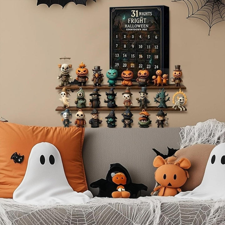 Halloween Advent Calendar Countdown Decor With Spooky Miniature Figurines To Count Down To October 31st - Image 5