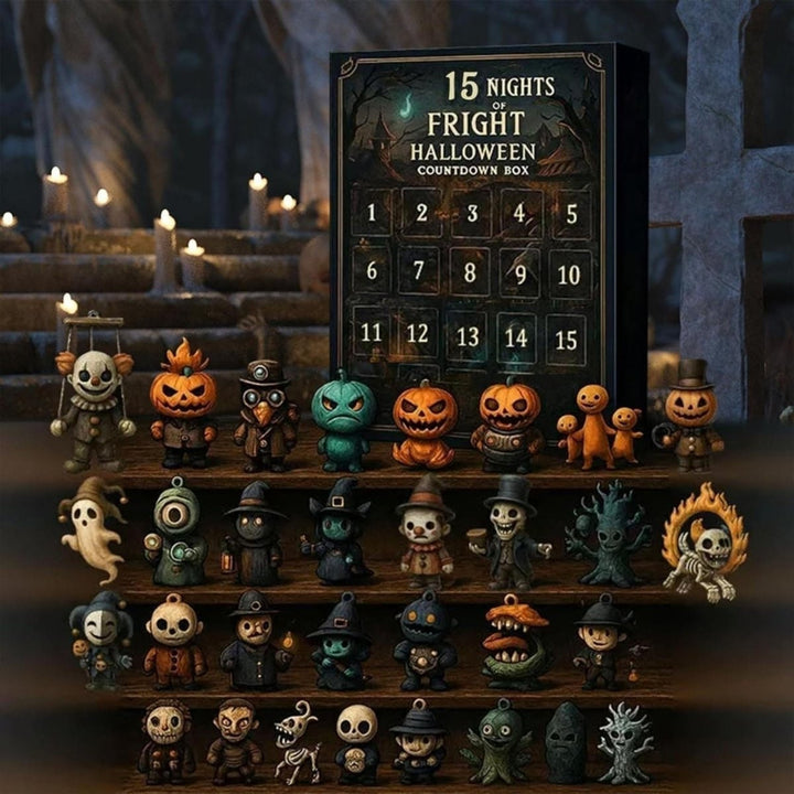 Halloween Advent Calendar Countdown Decor With Spooky Miniature Figurines To Count Down To October 31st - Image 3