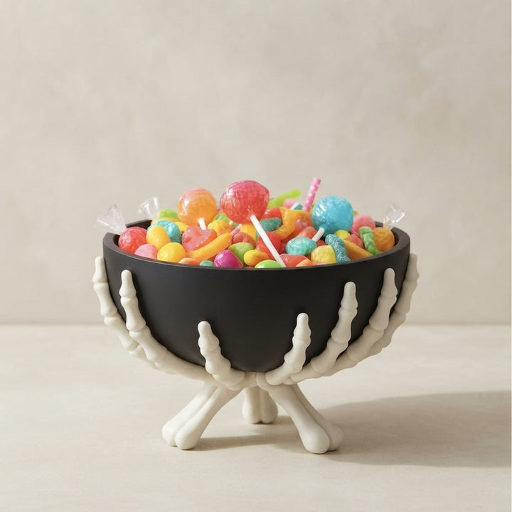 Halloween Candy Bowl With Detachable Skeleton Hands For Indoor Seasonal Decor - Image 1