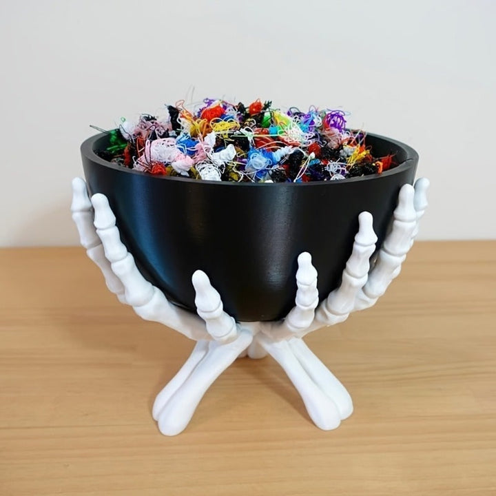 Halloween Candy Bowl With Detachable Skeleton Hands For Indoor Seasonal Decor - Image 4