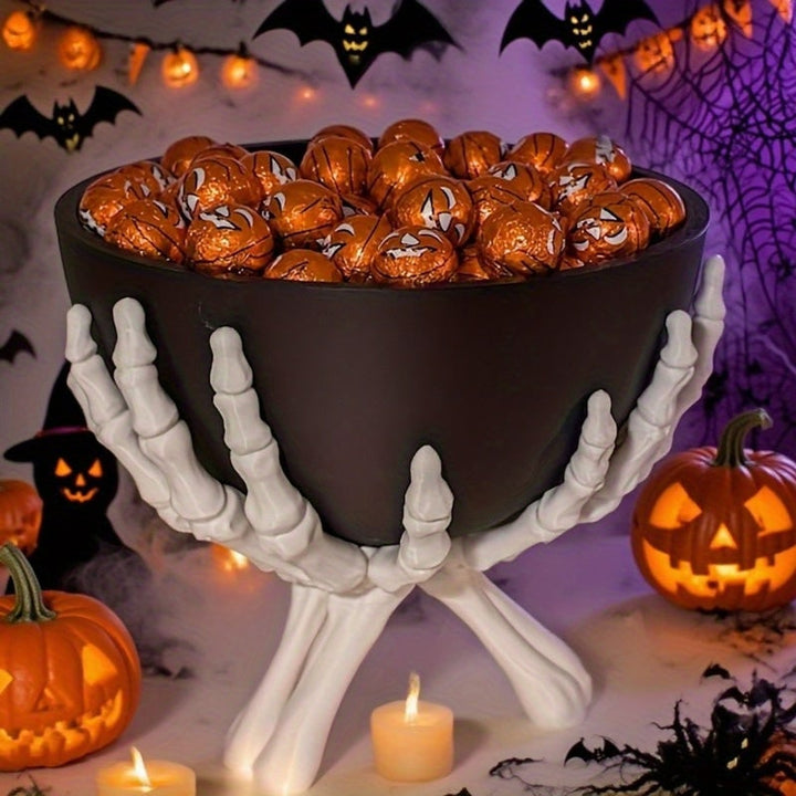 Halloween Candy Bowl With Detachable Skeleton Hands For Indoor Seasonal Decor - Image 3