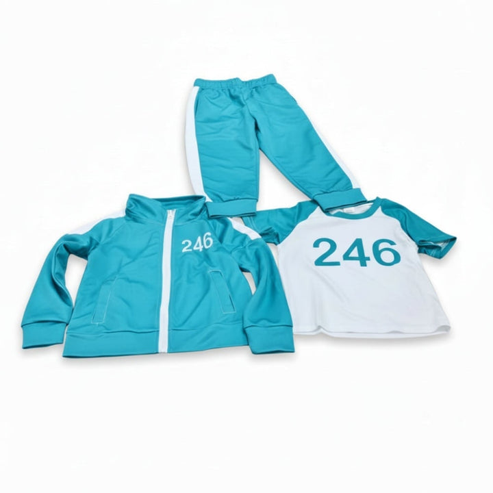 Halloween Costume Kids' Three-Piece Set With Numbers And Side Stripes Tracksuit - Image 7