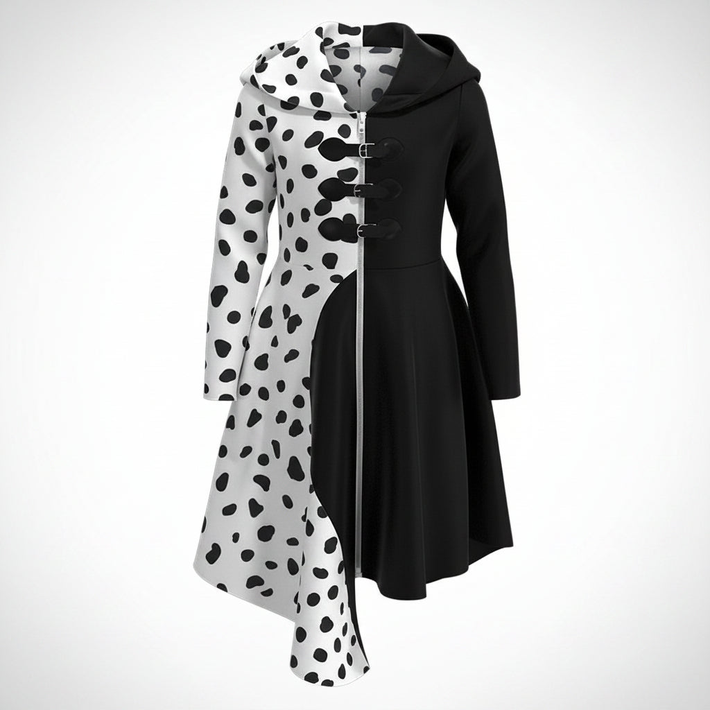 Halloween Costume Split Color Style Dress Fun Design - Image 1