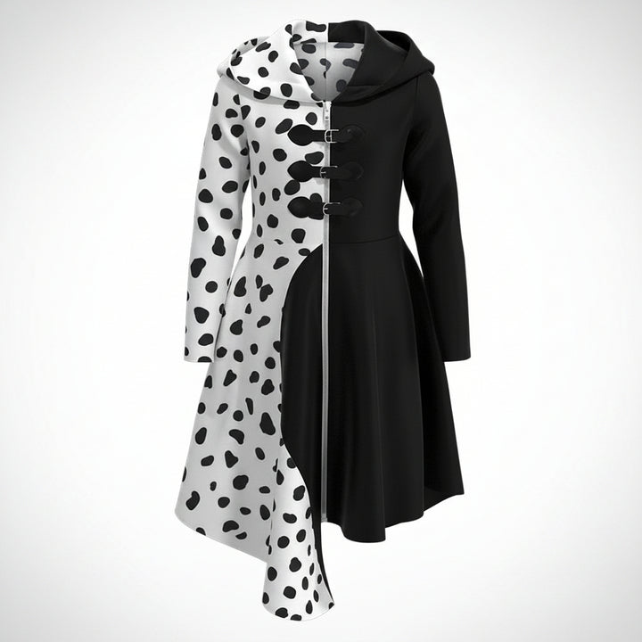 Halloween Costume Split Color Style Dress Fun Design - Image 1