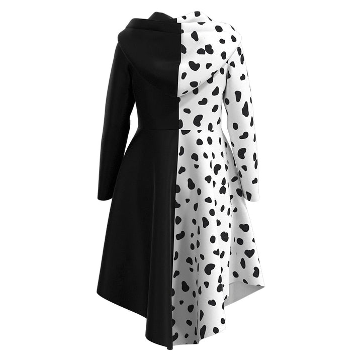 Halloween Costume Split Color Style Dress Fun Design - Image 3