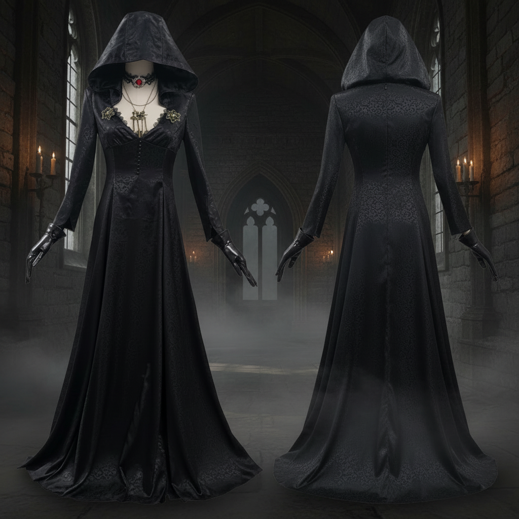 Halloween Costumes Carnival Funny Gothic Vampire Outfit - Image 1