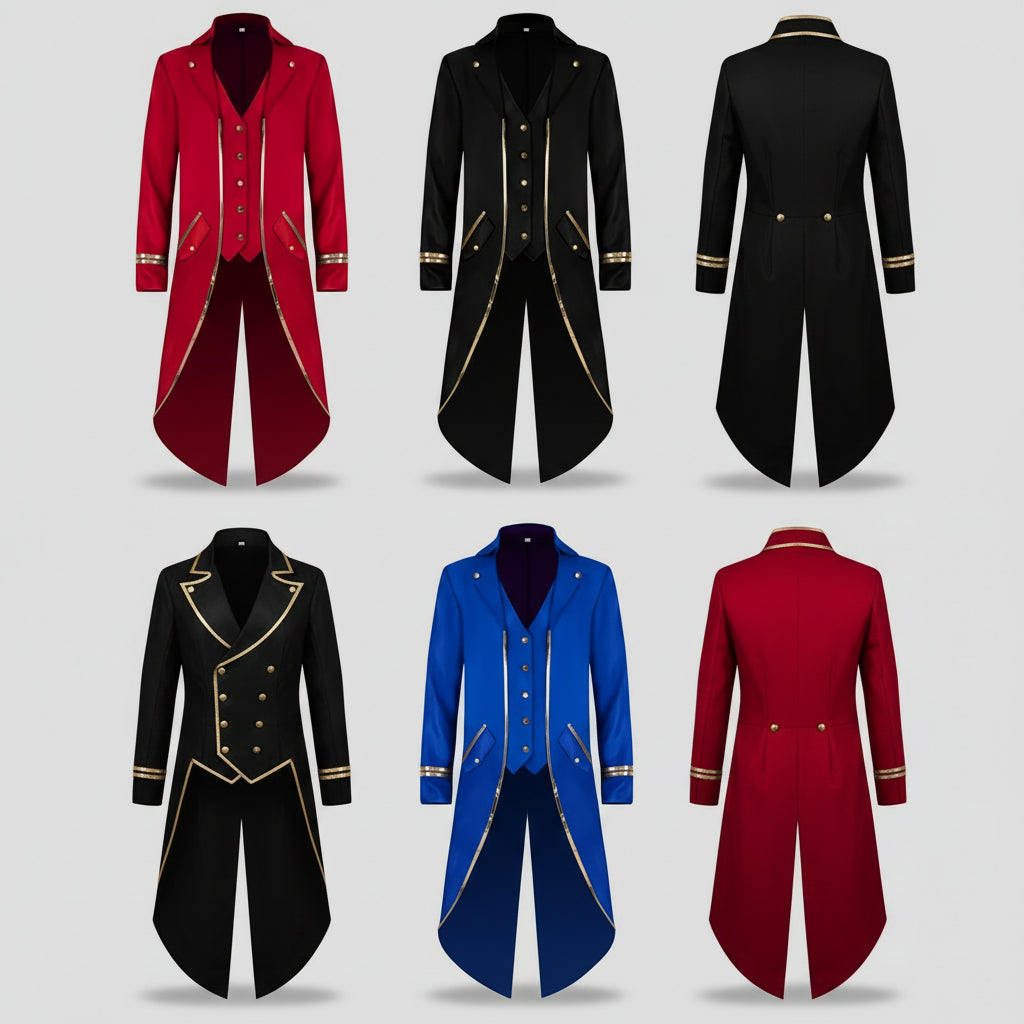 Halloween Costumes Cosplay Tailcoat Jacket Historical Design - Image 1