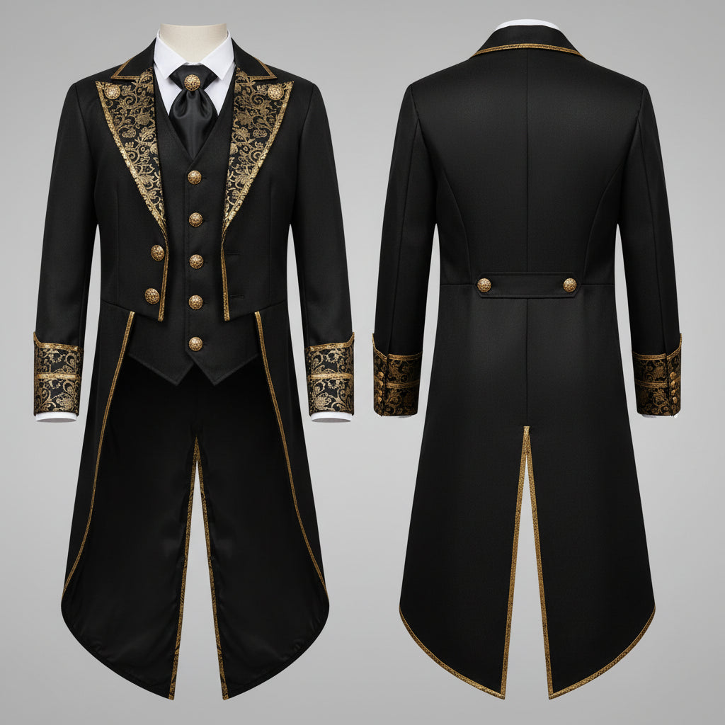 Halloween Costumes Cosplay Tailcoat Jacket Historical Design - Image 2