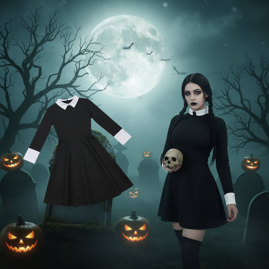 Halloween Costumes Fun Outfit Gothic Dress Classic Look - Image 1