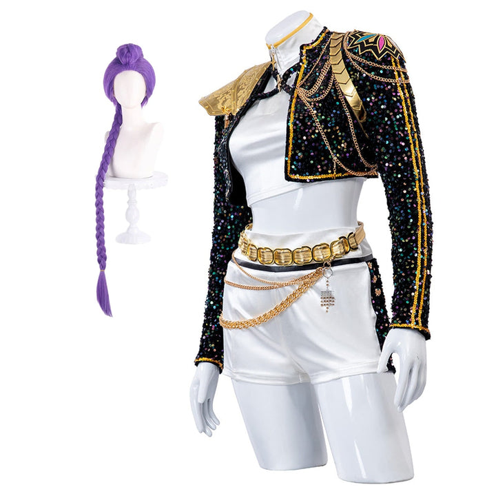 Halloween Costumes Glitter Jacket Shorts Fun Party Outfit - Image 13
