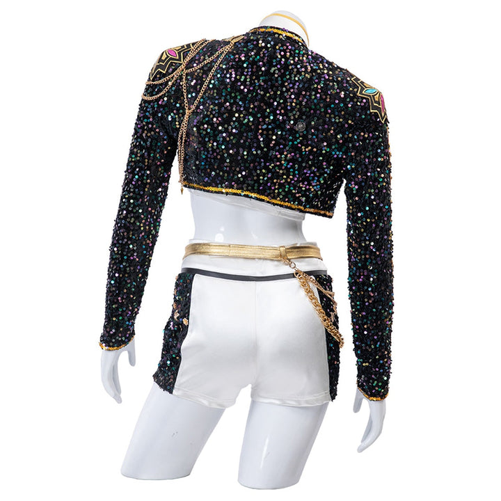 Halloween Costumes Glitter Jacket Shorts Fun Party Outfit - Image 15