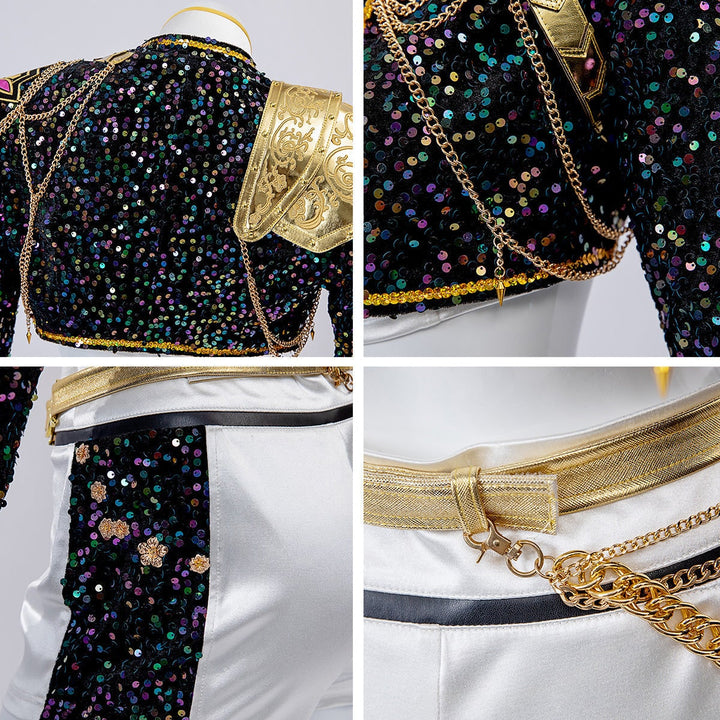 Halloween Costumes Glitter Jacket Shorts Fun Party Outfit - Image 17