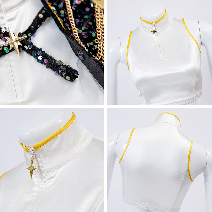 Halloween Costumes Glitter Jacket Shorts Fun Party Outfit - Image 19