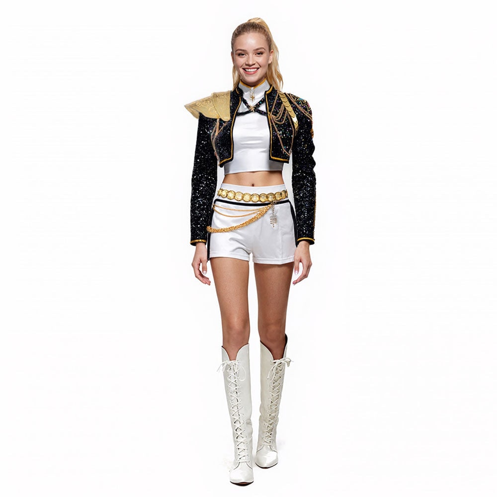 Halloween Costumes Glitter Jacket Shorts Fun Party Outfit - Image 5