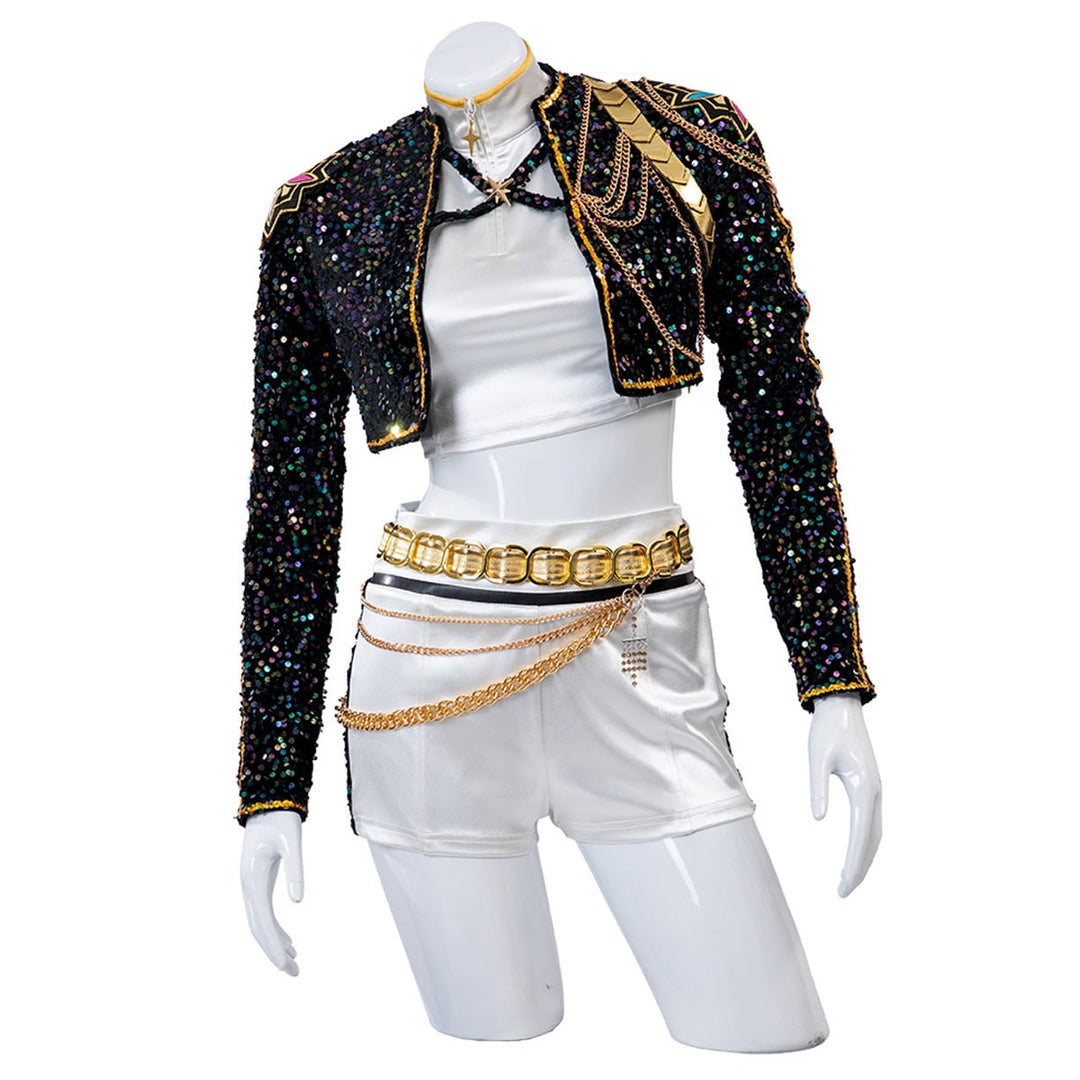Halloween Costumes Glitter Jacket Shorts Fun Party Outfit - Image 6