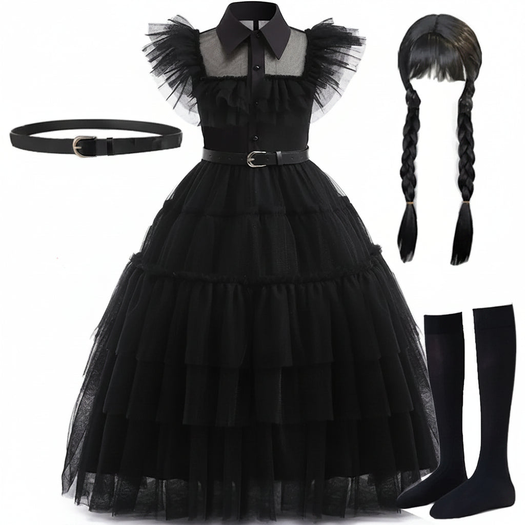 Halloween Costumes Goth Theme Princess Dress Set - Image 1