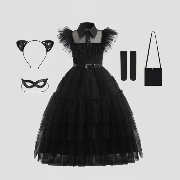 Halloween Costumes Goth Theme Princess Dress Set - Image 2