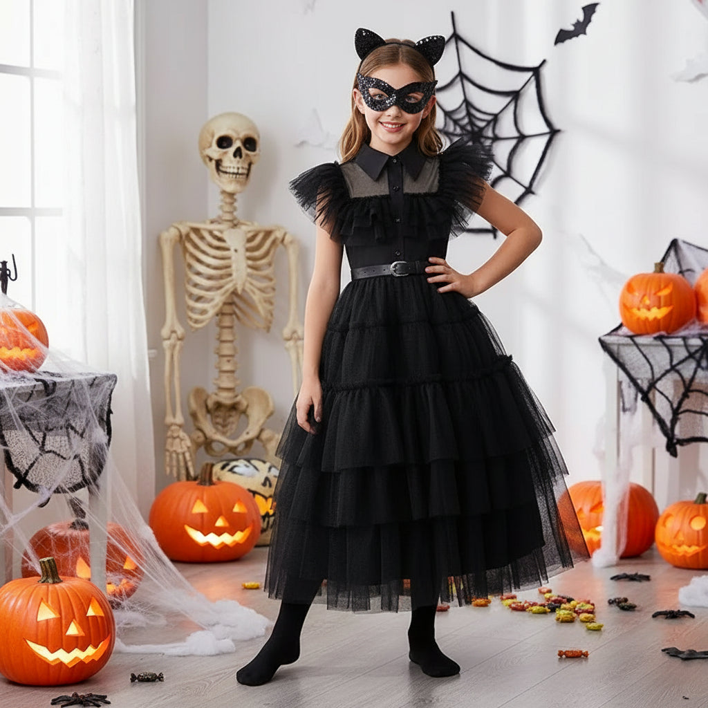 Halloween Costumes Goth Theme Princess Dress Set - Image 3