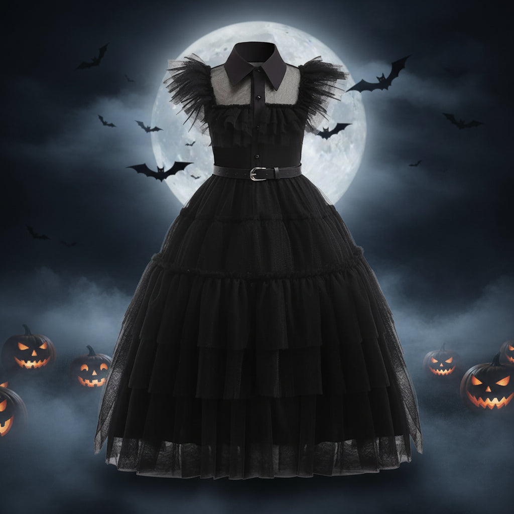 Halloween Costumes Goth Theme Princess Dress Set - Image 5