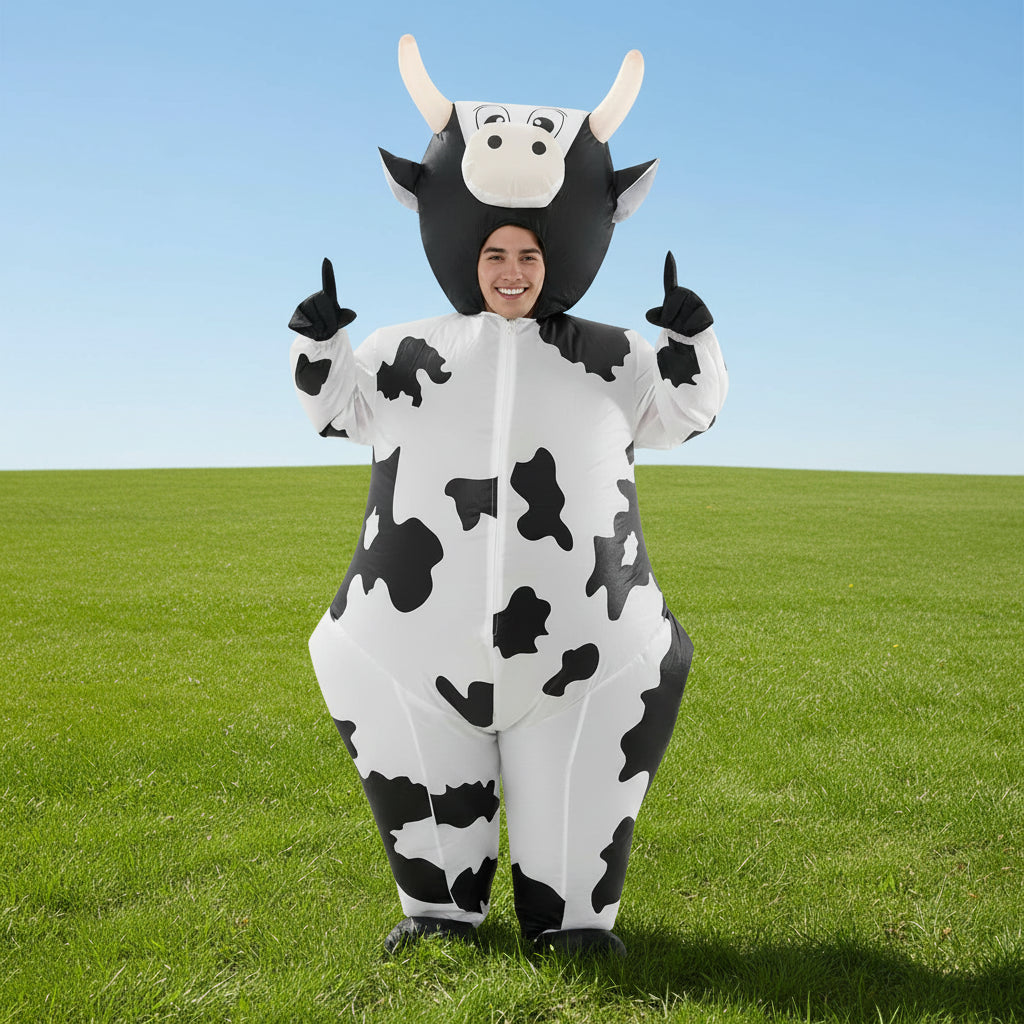 Halloween Costumes Inflatable Costume Funny Cow Cosplay - Image 1