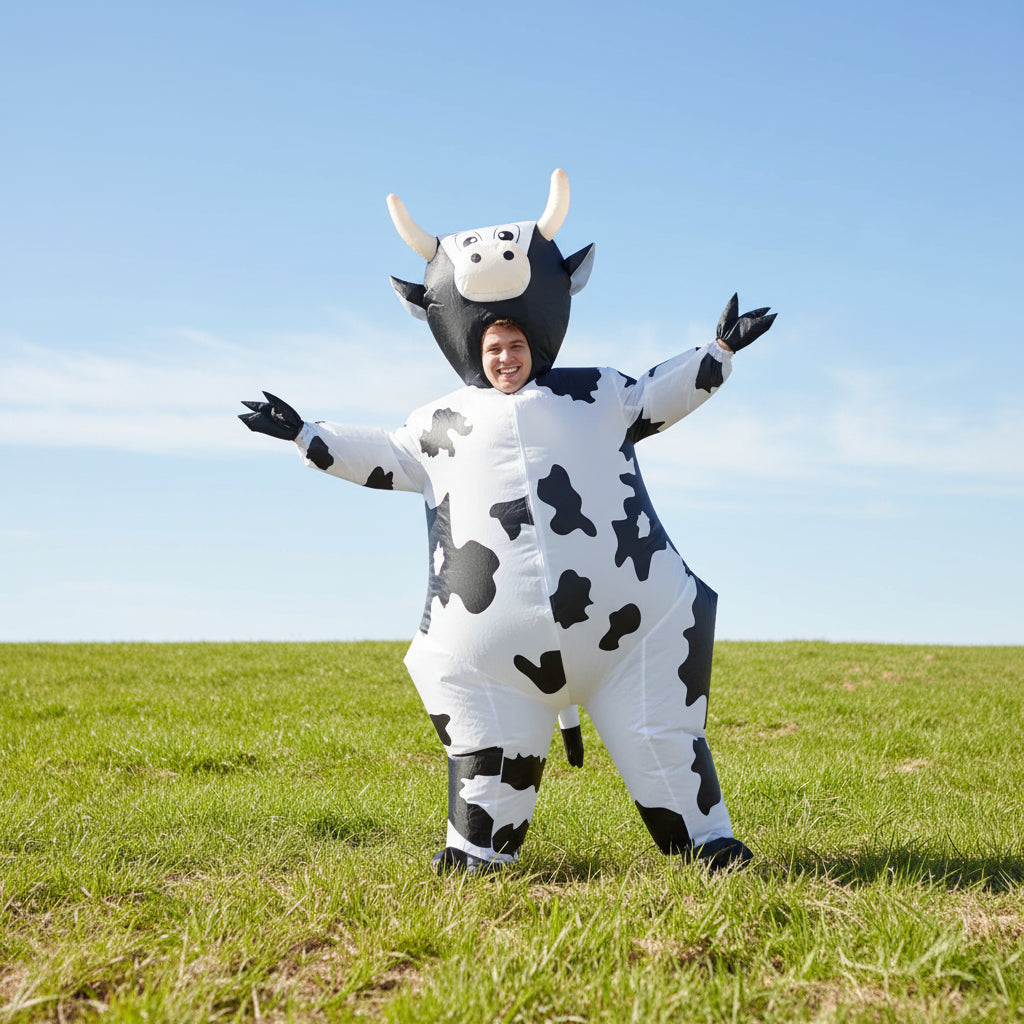 Halloween Costumes Inflatable Costume Funny Cow Cosplay - Image 2