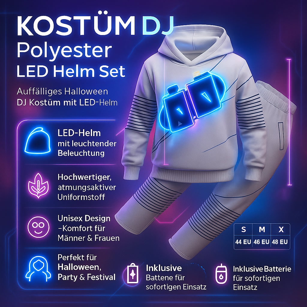Halloween Costumes LED Dj Outfit Glow Dark Design - Image 13