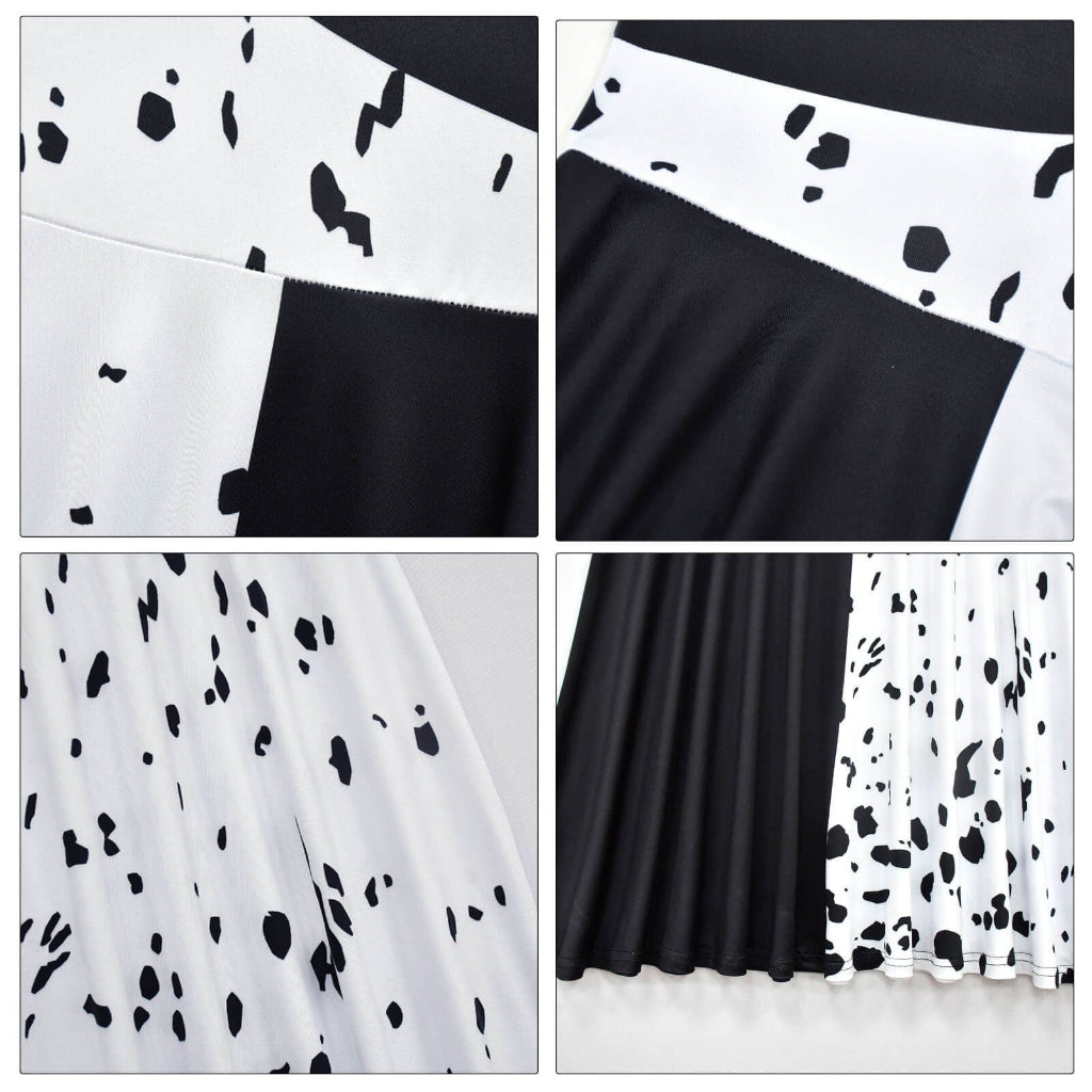 Halloween Costumes Split Color Spotted Dress Fun Outfit - Image 9