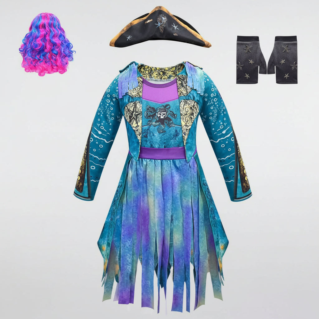 Halloween Costumes Tassel Dress Pirate Theme Dress Up - Image 1