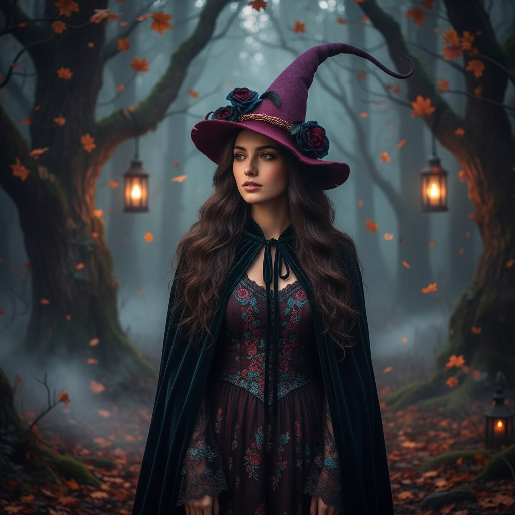 Halloween Costumes Witch Hat Costume Breathable Fabric - Image 2