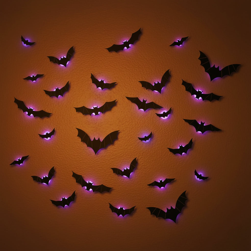 Halloween Decoration Bat Light Set Wall Accent Decor - Image 6