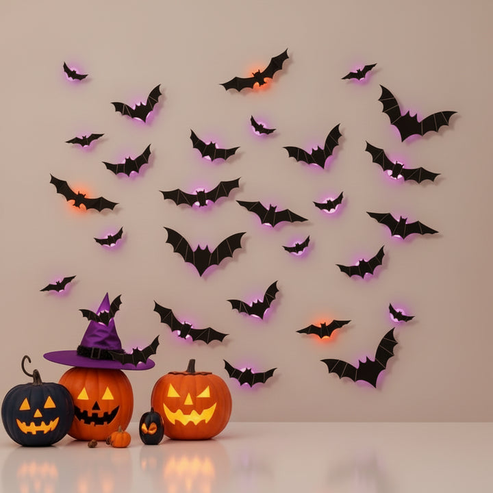 Halloween Decoration Bat Light Set Wall Accent Decor - Image 7