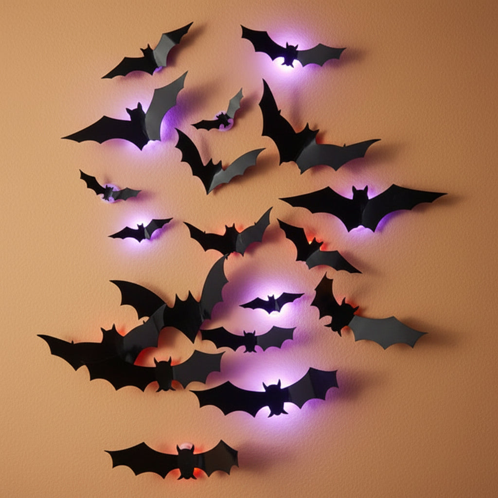 Halloween Decoration Bat Light Set Wall Accent Decor - Image 8