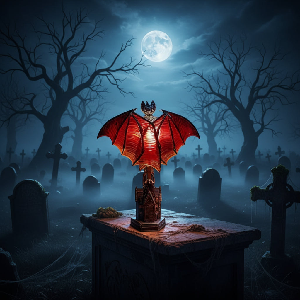 Halloween Decoration Gothic Style Lamp USB Bat Lamp - Image 1
