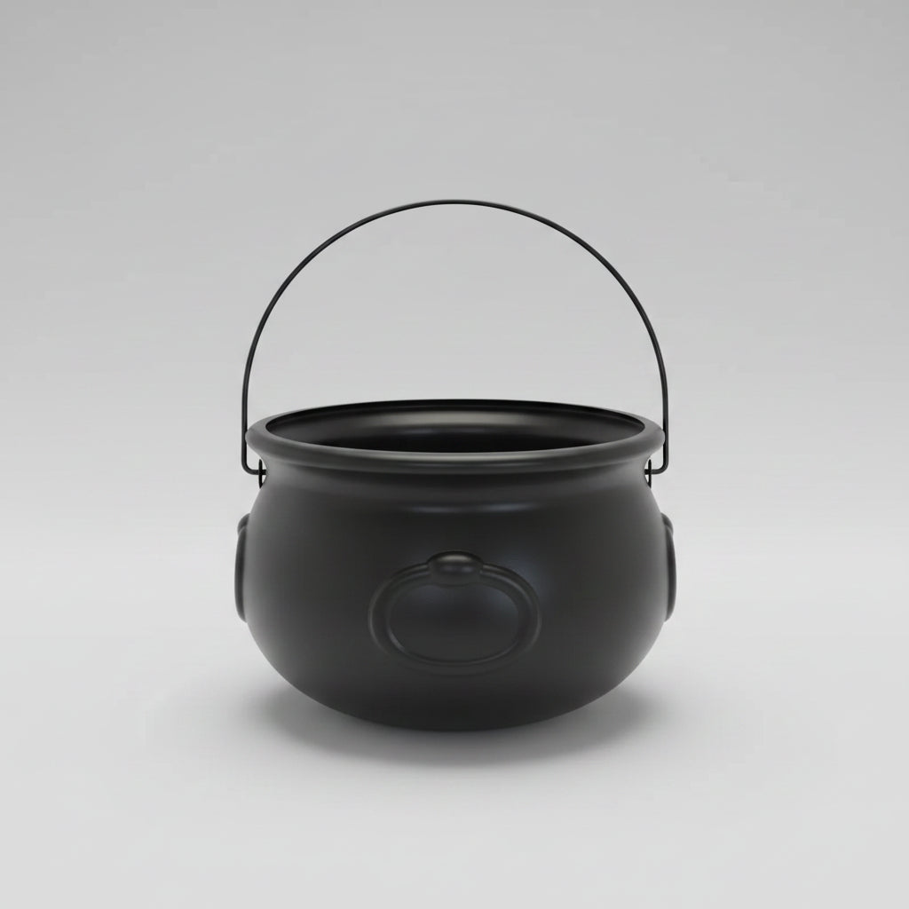 Halloween Decoration Halloween Theme Black Cauldron Bucket - Image 3