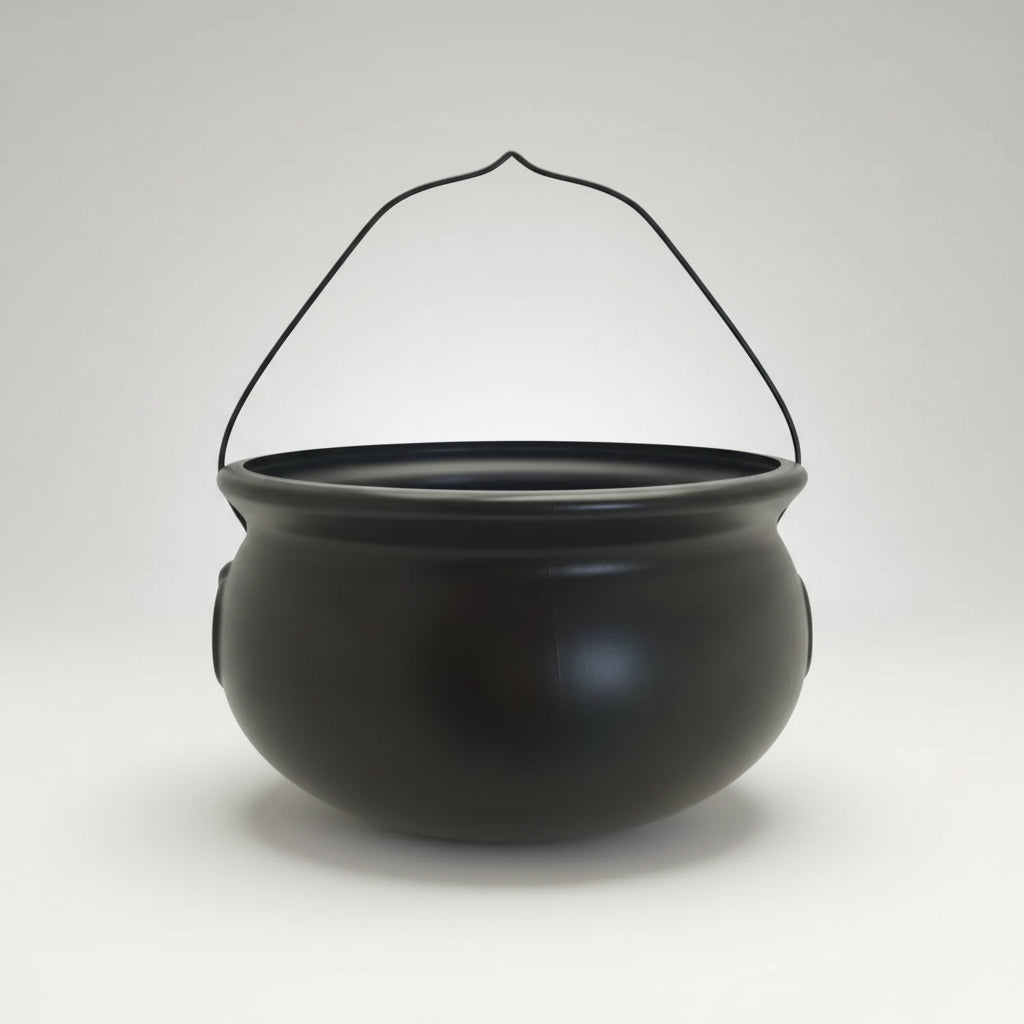 Halloween Decoration Halloween Theme Black Cauldron Bucket - Image 4