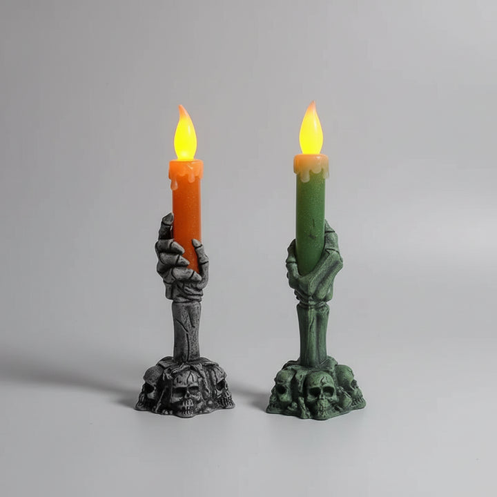 Halloween Decoration Halloween Theme Candles Skeleton Design - Image 1