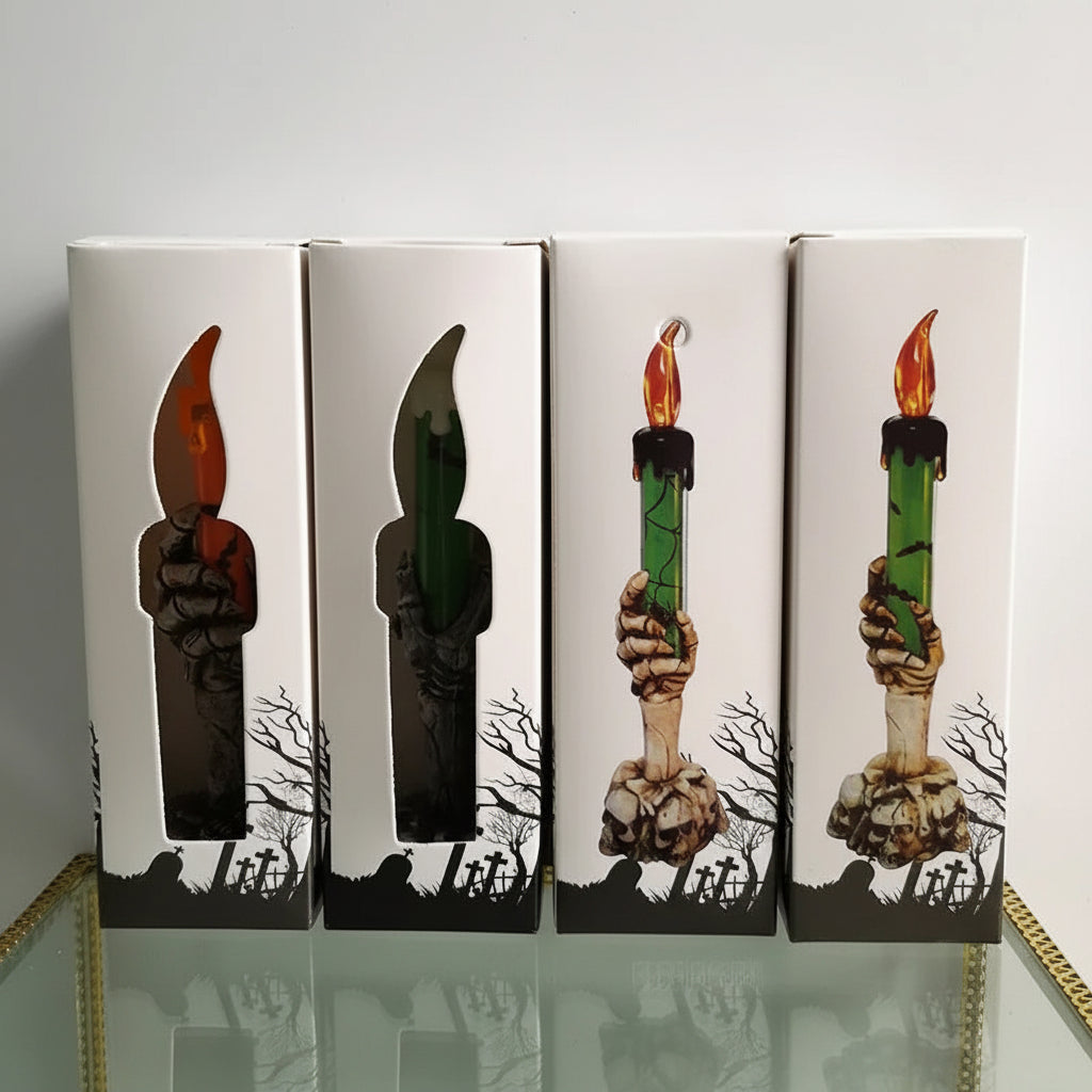 Halloween Decoration Halloween Theme Candles Skeleton Design - Image 6